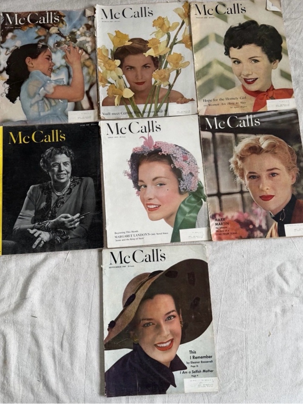 7 Vintage 1949 McCall's Magazines Fashion Home Lifestyle Ads Mid Century Modern